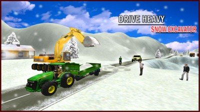 重型雪挖掘机3d